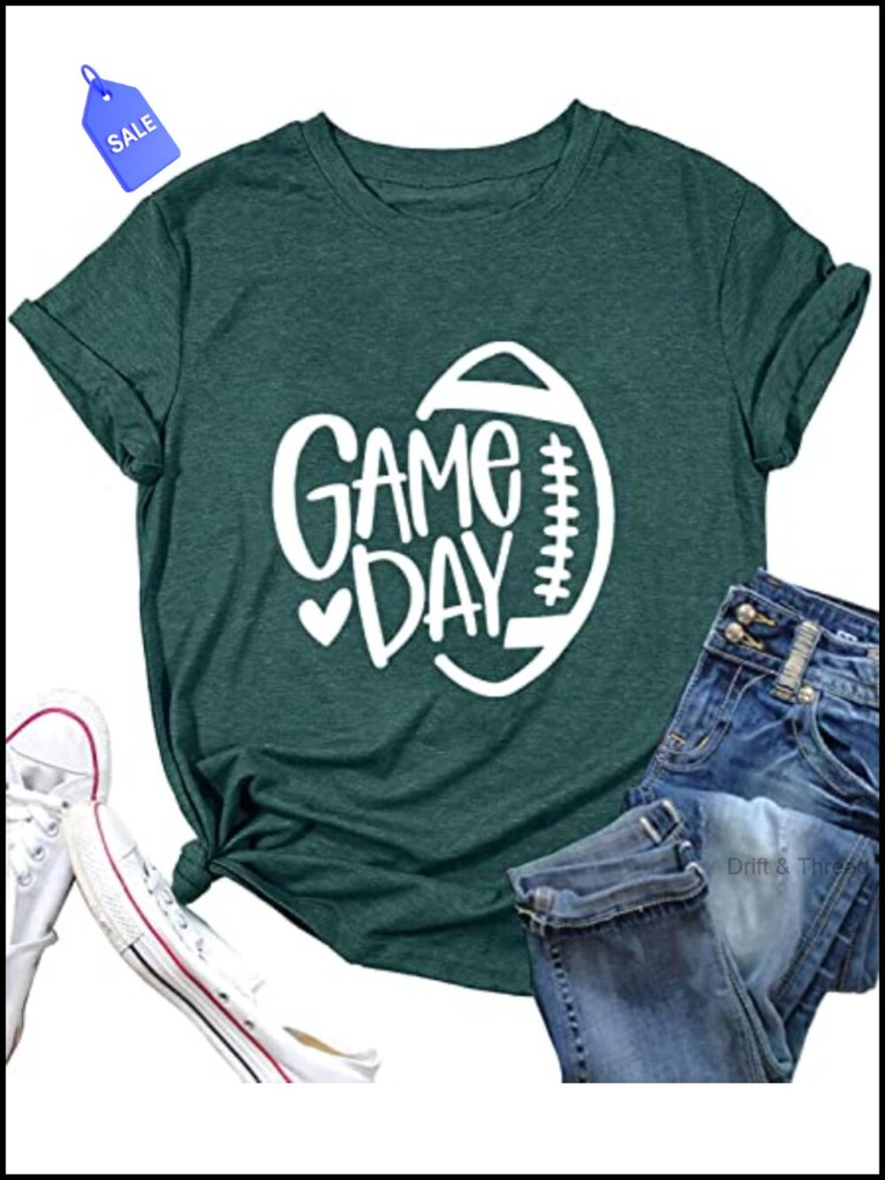 Game Day Football Shirt Women Short Sleeve Graphic Tee Sunday Top